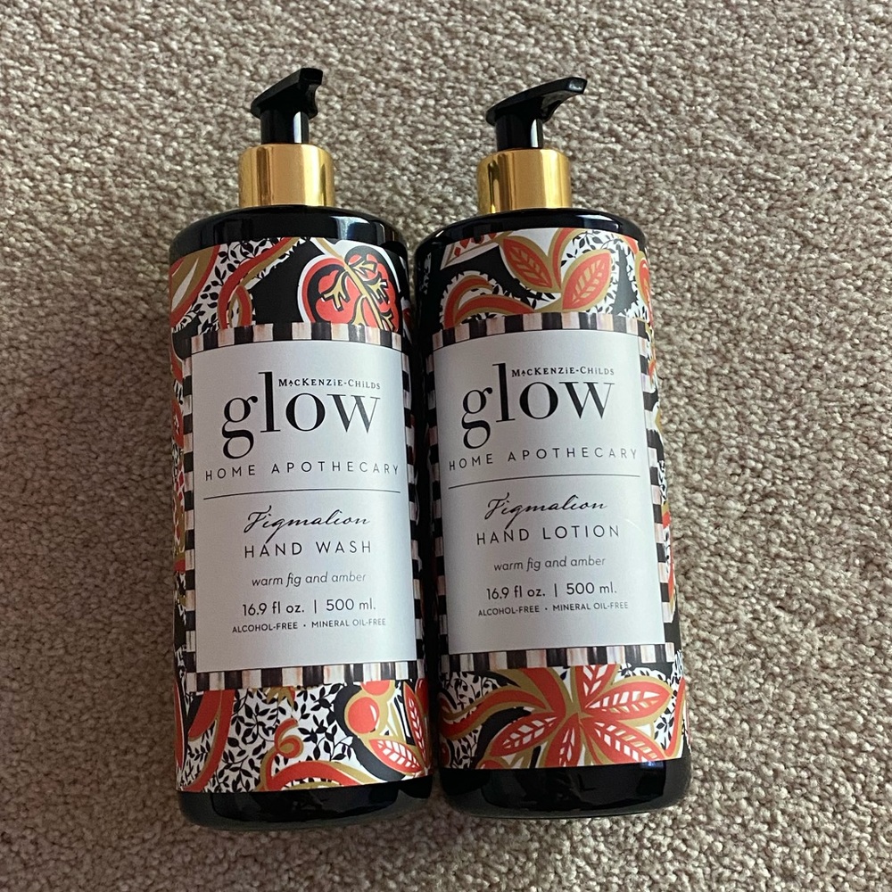 Mackenzie Childs soap and lotion set